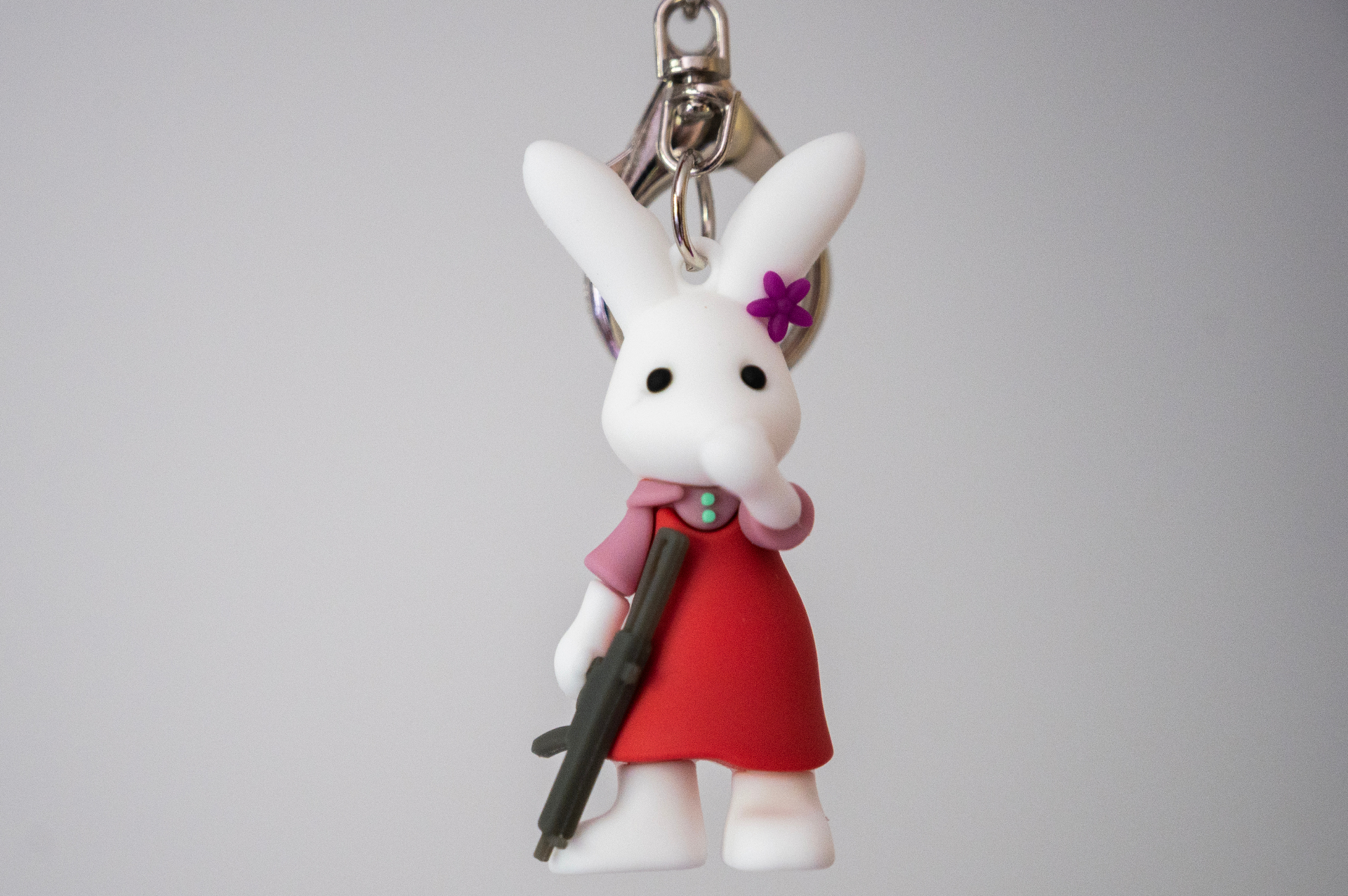 Violet Keychain on a clean background