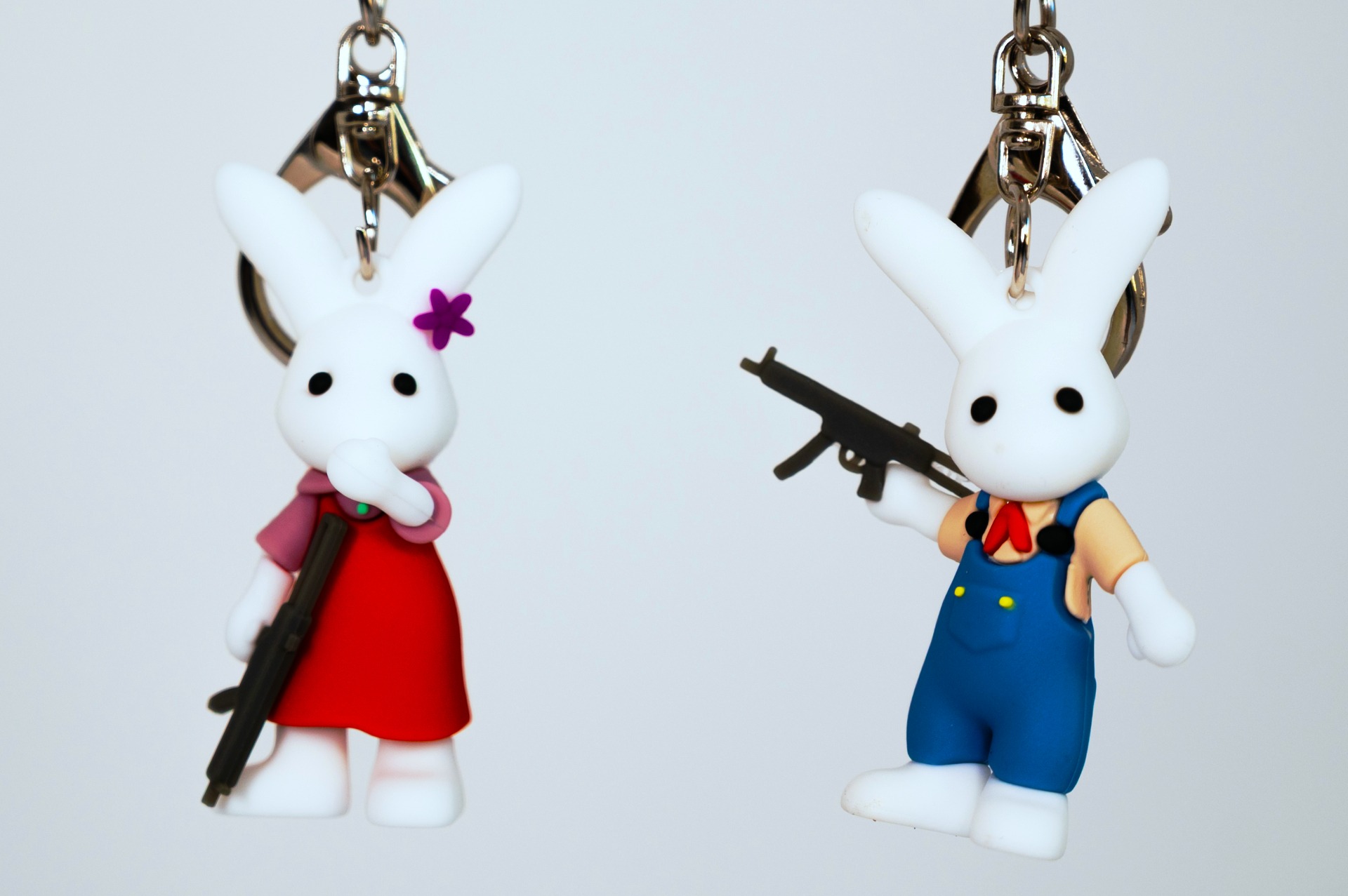 Violet and Marlowe Keychain Bundle on white background