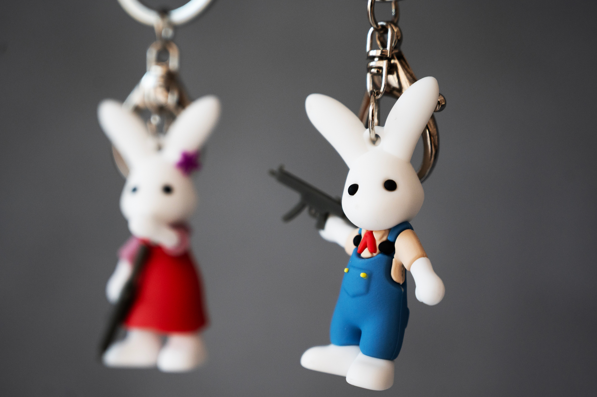 Violet and Marlowe Keychain Bundle bunny figures detail